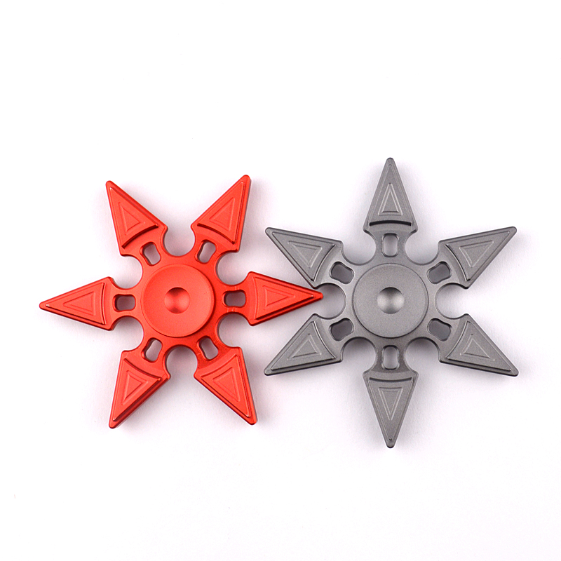 

Hexagonal Star Shape Aluminum Alloy Fidget Hand Spinner Rotating Fingertips Gyro Reduce Stress Toys