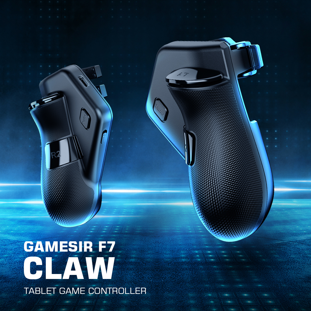 GameSir F7 Claw Tablet Game Controller Plug and Play Gamepad for iPad Android Tablets for PUBG Call of Duty Mobile Games