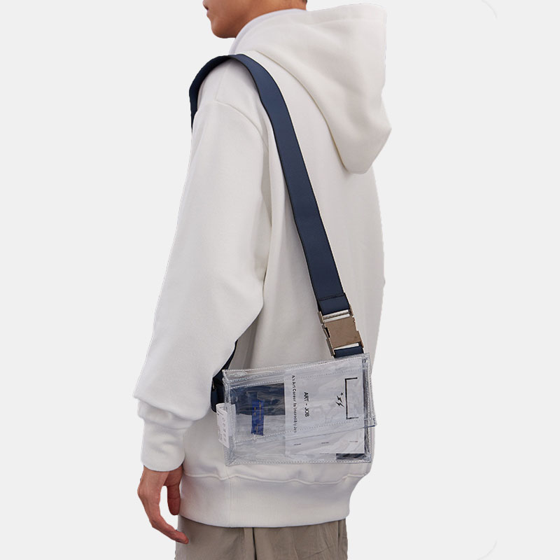 Unisex Waterproof PVC Fashion Transparent Peinted Shoulder Strap Chest Bag Crossbody Bag
