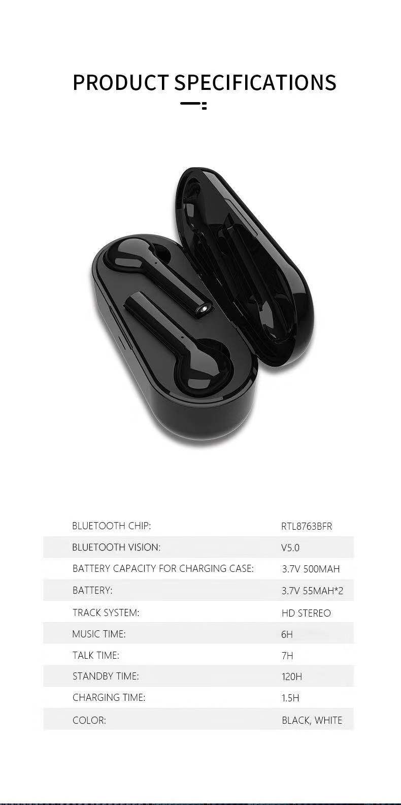 JS-18 Wireless Bluetooth V5.0 Freebud TWS HIFI Earphone Bass With Charging Box For Huawei Mate20 Pro 22