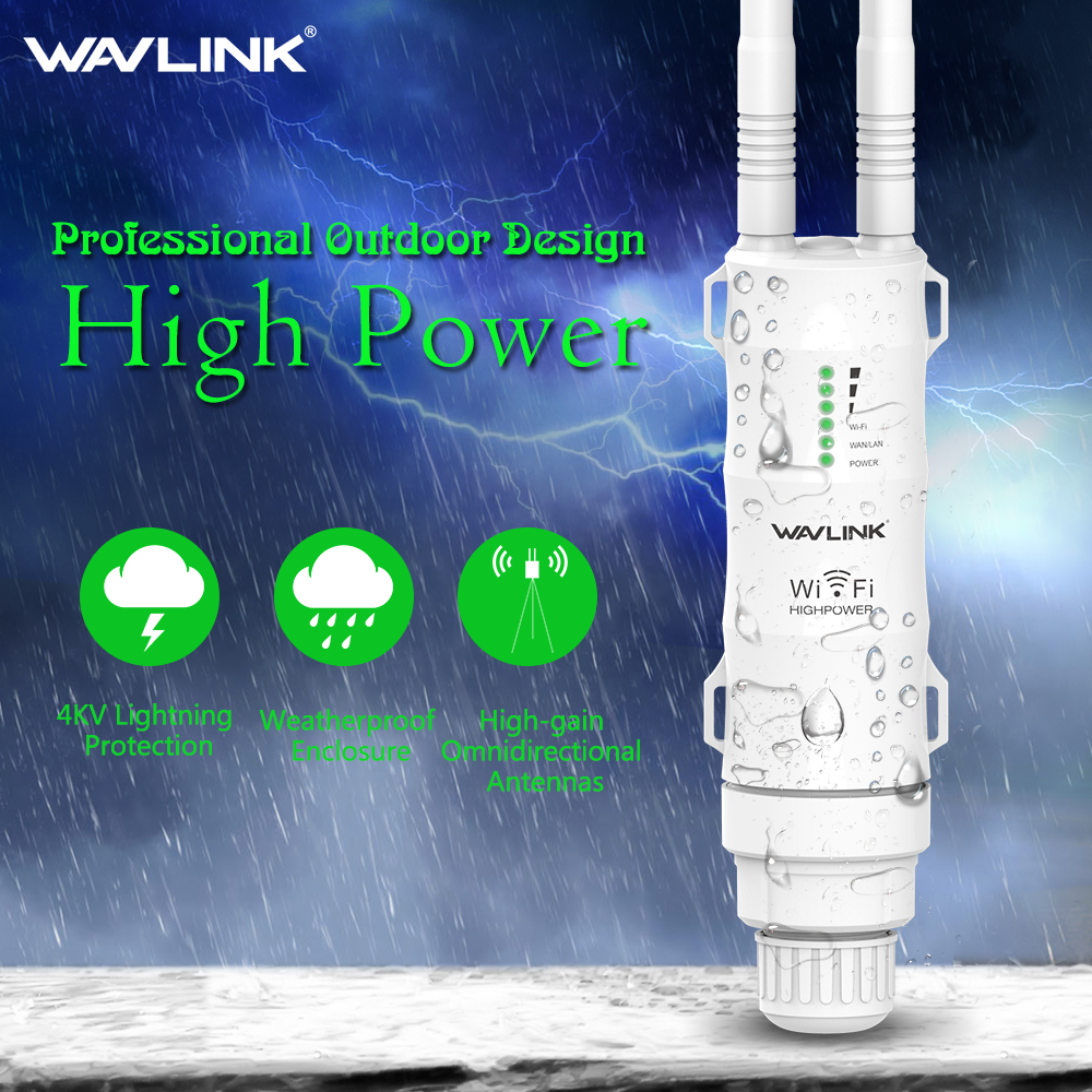 Wavlink AC600 2.4G/5G High Power Outdoor Waterproof WIFI Router/AP Repeater 2 Antennas 10