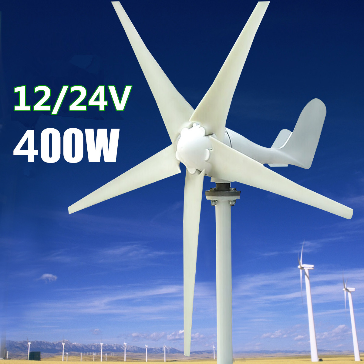 Happybuy 400W 12V Wind Turbine Generator Kit 3 Blades