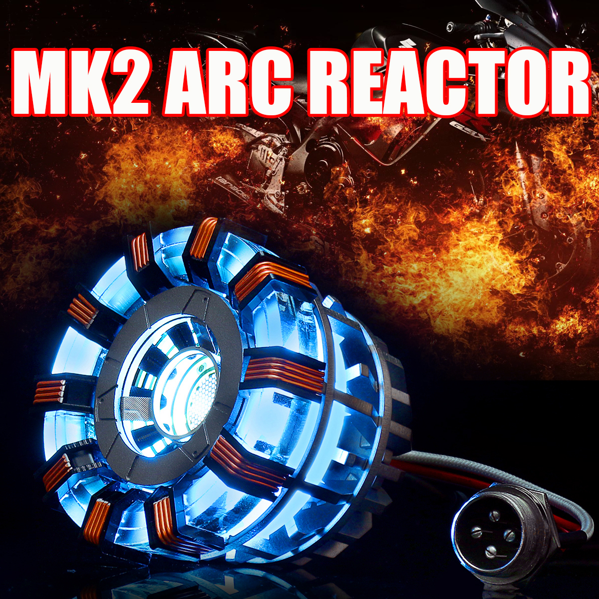 MK2 Acrylic Tony ARC Reactor Model DIY Kit USB Chest Lamp Movie Props Illuminant LED Flash Light Set Gift 51