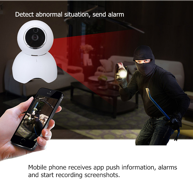 WiFi Network Security CCTV IP Camera HD 720P Night Vision Pan&Tilt Webcam Home Security Camera 105