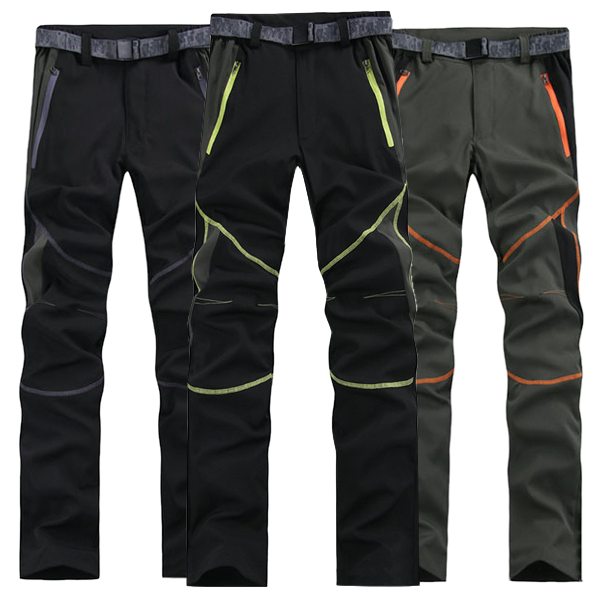 

Mens Spring Outdooors Quick Drying Stitching SporT-pants Waterproof Breathable Climbing Trousers