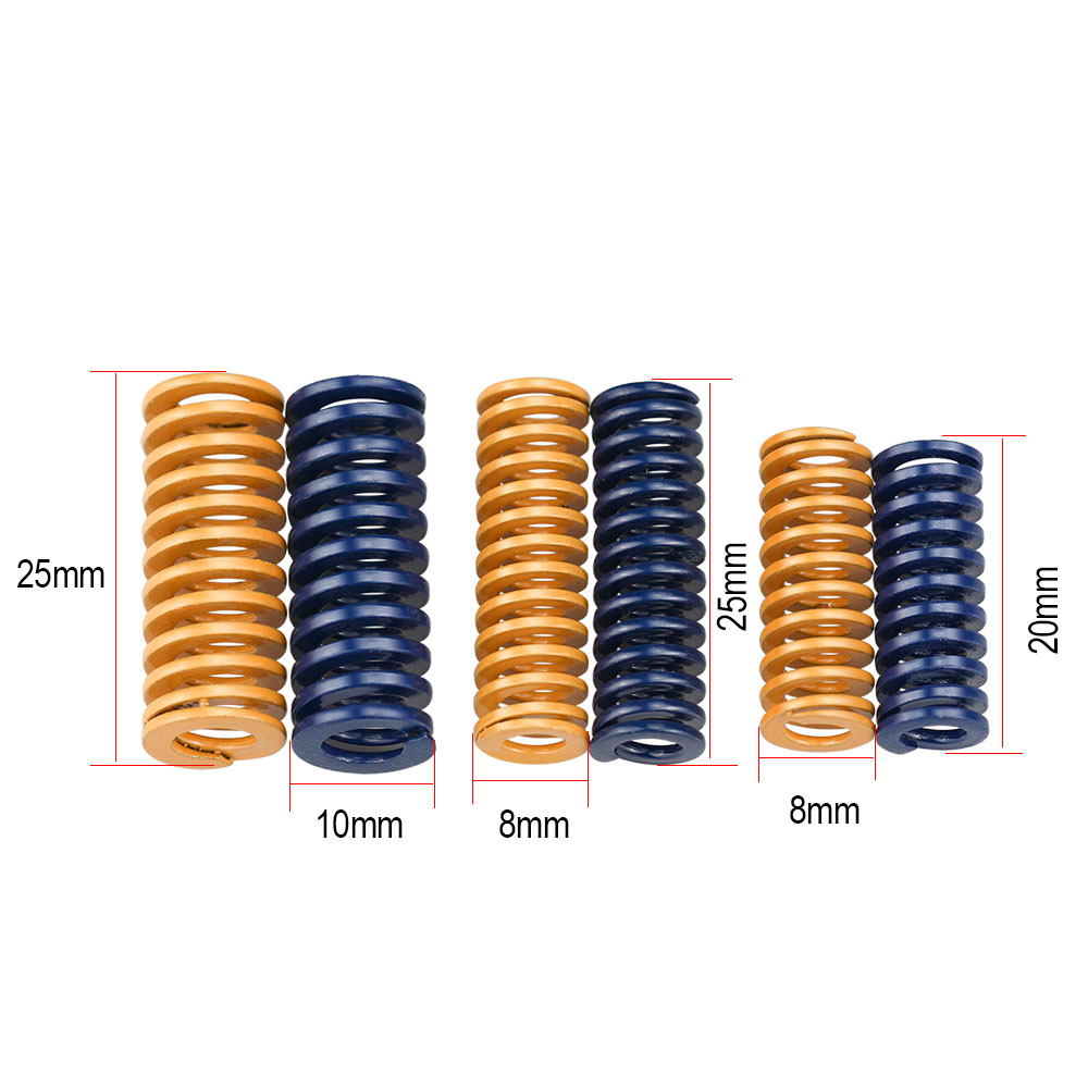 Creativity® 4pcs 3D Printer Parts Spring Heated Bed Leveling 8X20mm 10X25 Hot Plate 3D Printer Parts Reprap Imported For Ender3 CR10 MK2A