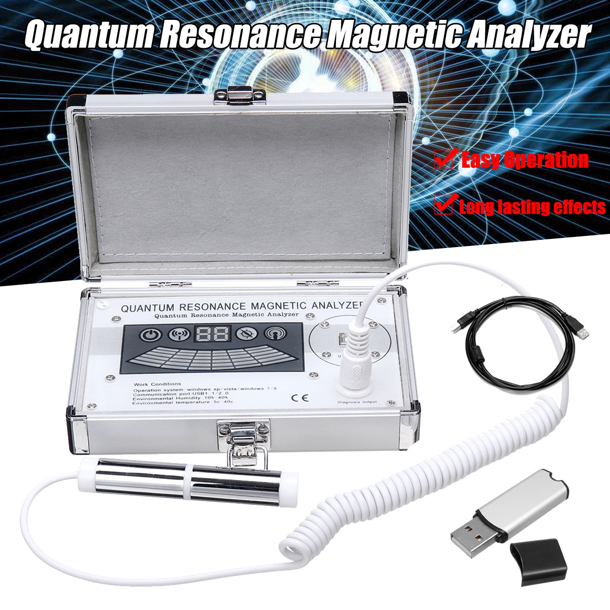 USB Quantum Magnetic Resonance Health Body Analyzer English Massage Therapy Device 46