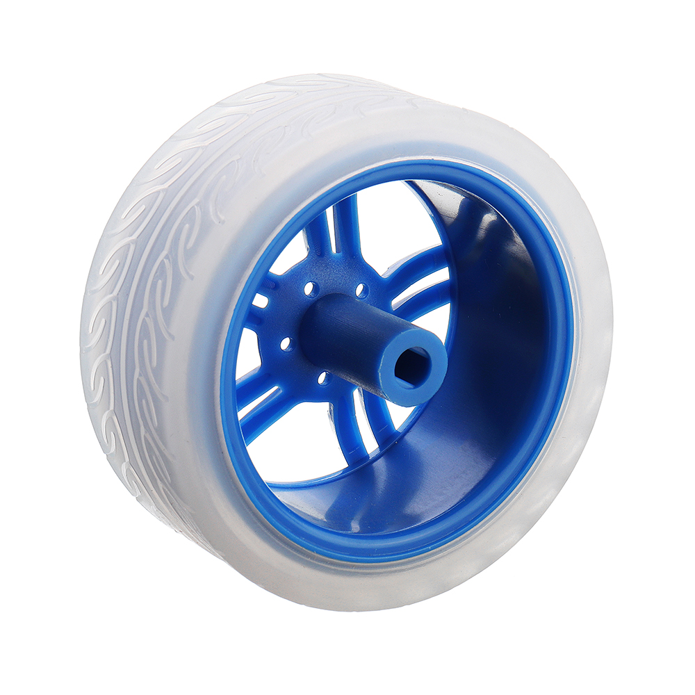 3-6v TT Motor + Rubber Wheel Blue/Orange Color DIY Kit For Arduino Smart Chassis Car Accessories 20