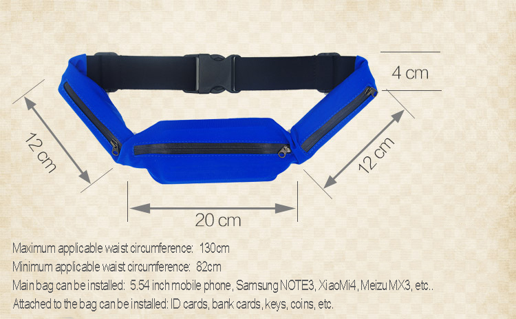 Multifunction Cycling Running Outdoor Sports Waist Pack Waterproof Phone Bag Invisible Running Bag