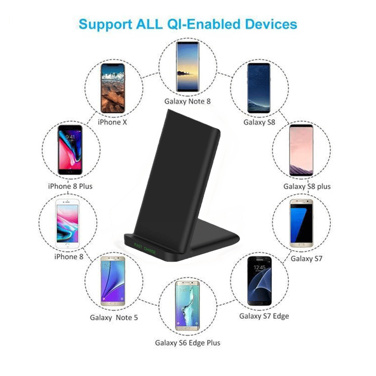 20W Qi Wireless Charger Fast Charging Phone Holder Stand For Qi-enabled Smart Phone For iPhone 11 Pro Max For Samsung Galaxy 20