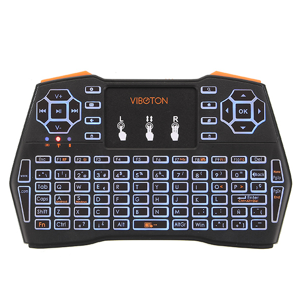 

Viboton I8 Plus Three Color Backlit Spainish Version 2.4G Wireless Mini Keyboard Touchpad Airmouse
