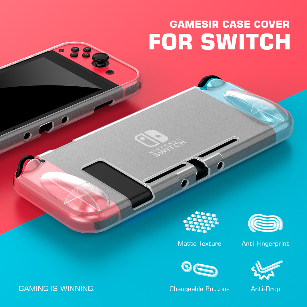 GAMESIR GP202 Soft Transparent TPU Switch Protective Case Frosted Easy-grip Game Console Cover For Nintendo Switch