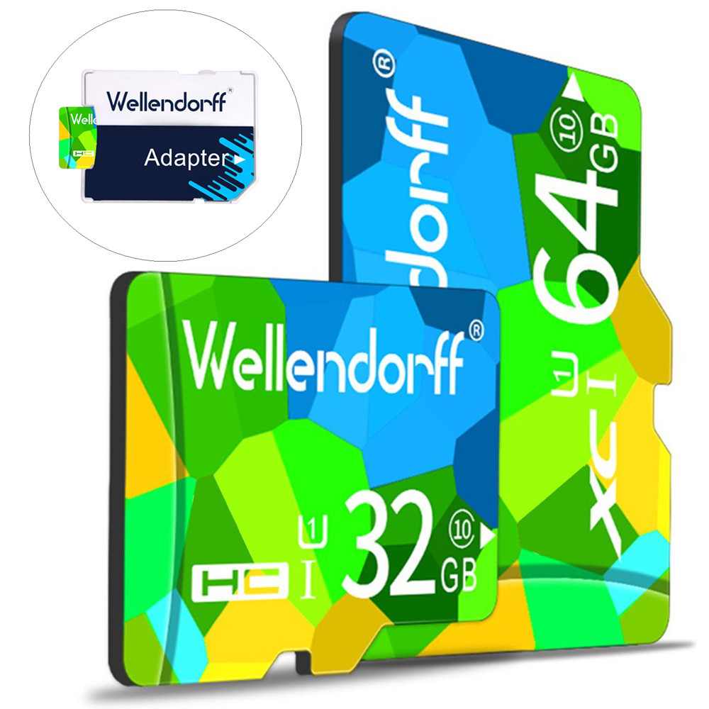 

Wellendorff 4 ГБ 8 ГБ 16GB 32GB 64GB Класс 10 Высокоскоростная карта памяти TF с адаптером SD