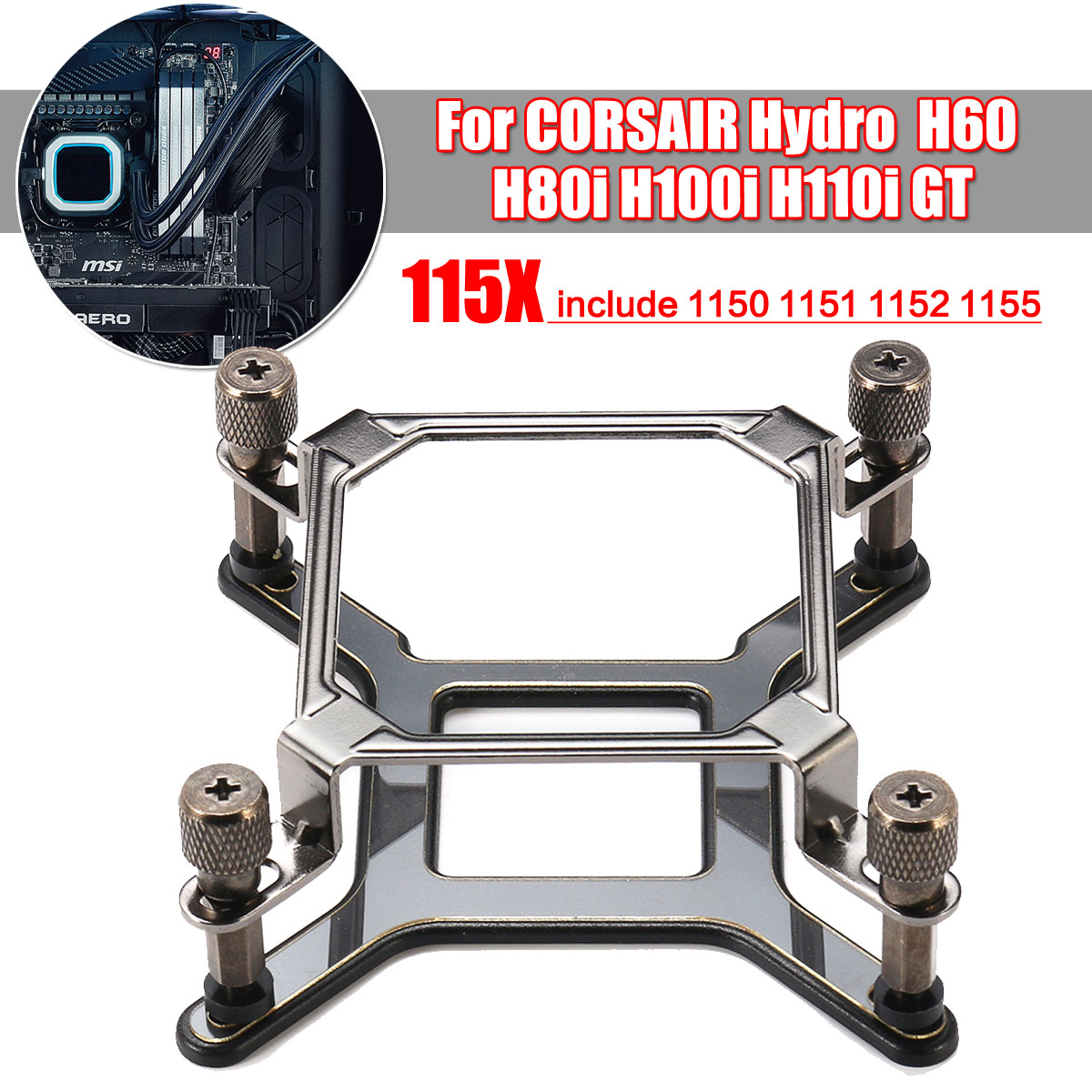 For CORSAIR Hydro H60/H80i/H100i/H100i GT Mounting Cooling Radiator Bracket Kit 