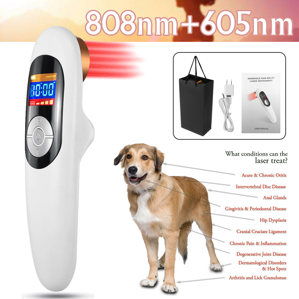 650nm 808nm Laser Therapy Device For Pain Relief