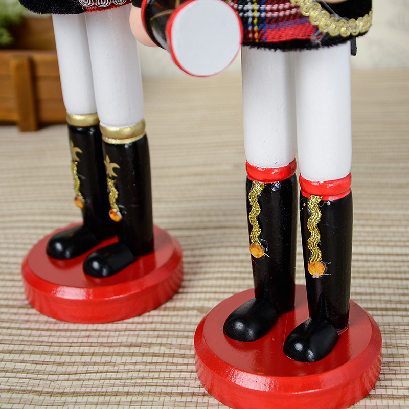 Wooden Nutcracker Doll Soldier Vintage Handcraft Decoration Christmas Gifts