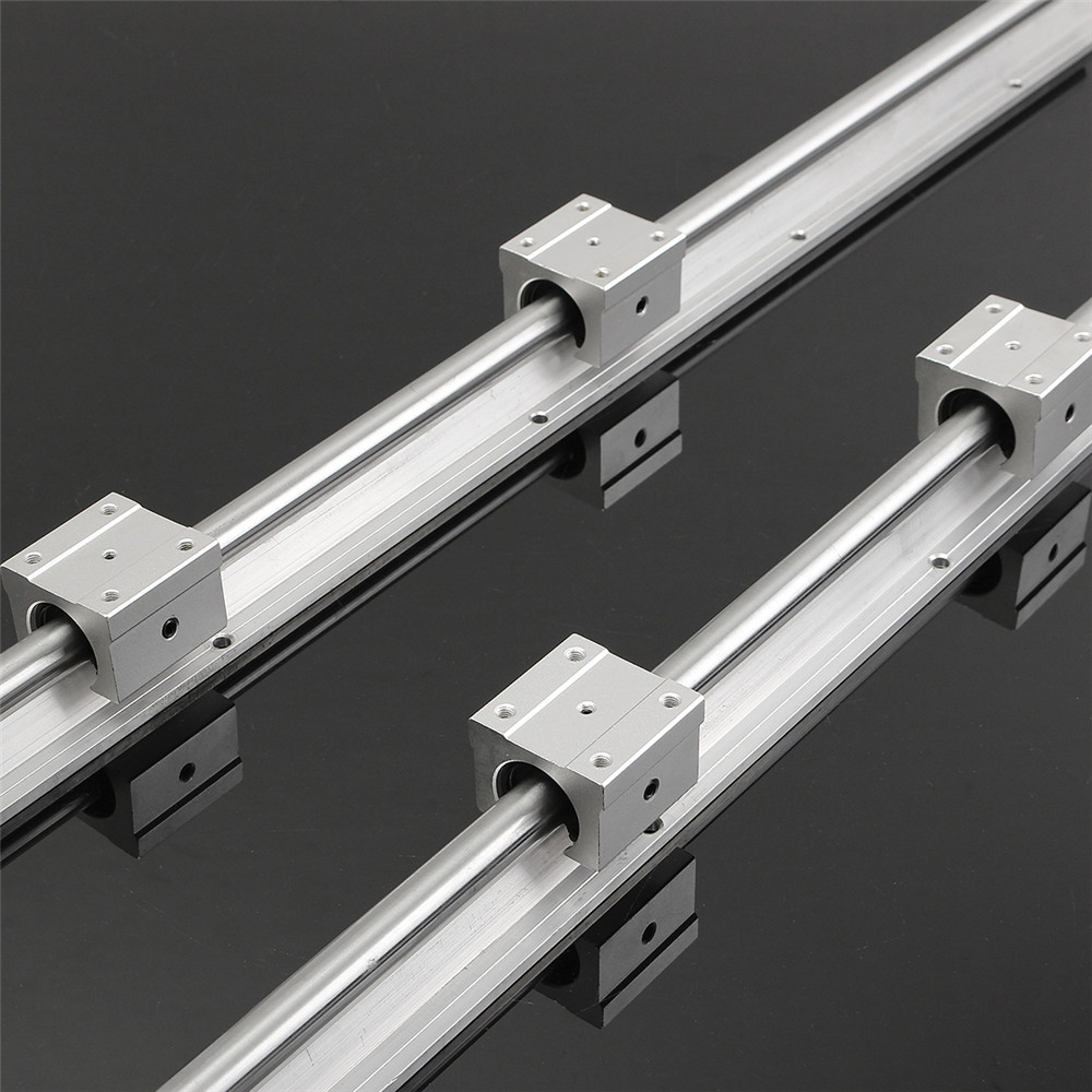 2pcs SBR16 750mm Linear Rail Shaft Rod with 4pcs SBR16UU Bearing Block