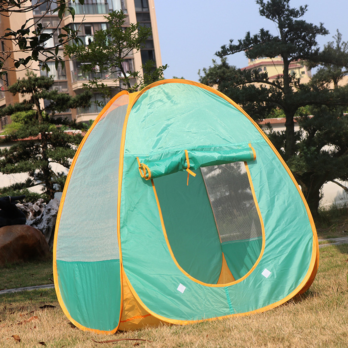 Kids Camping Tent Gear Set Play Tent with Pretend BBQ Toys Camping Tools for Toddlers Boys Girls for Indoor and Outdoor