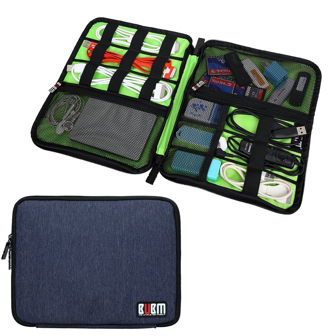 BUBM oversized Capacity Watch Tablet Earphone U Disk Cable Digital Devices Cable Organizer Case Storage Bag