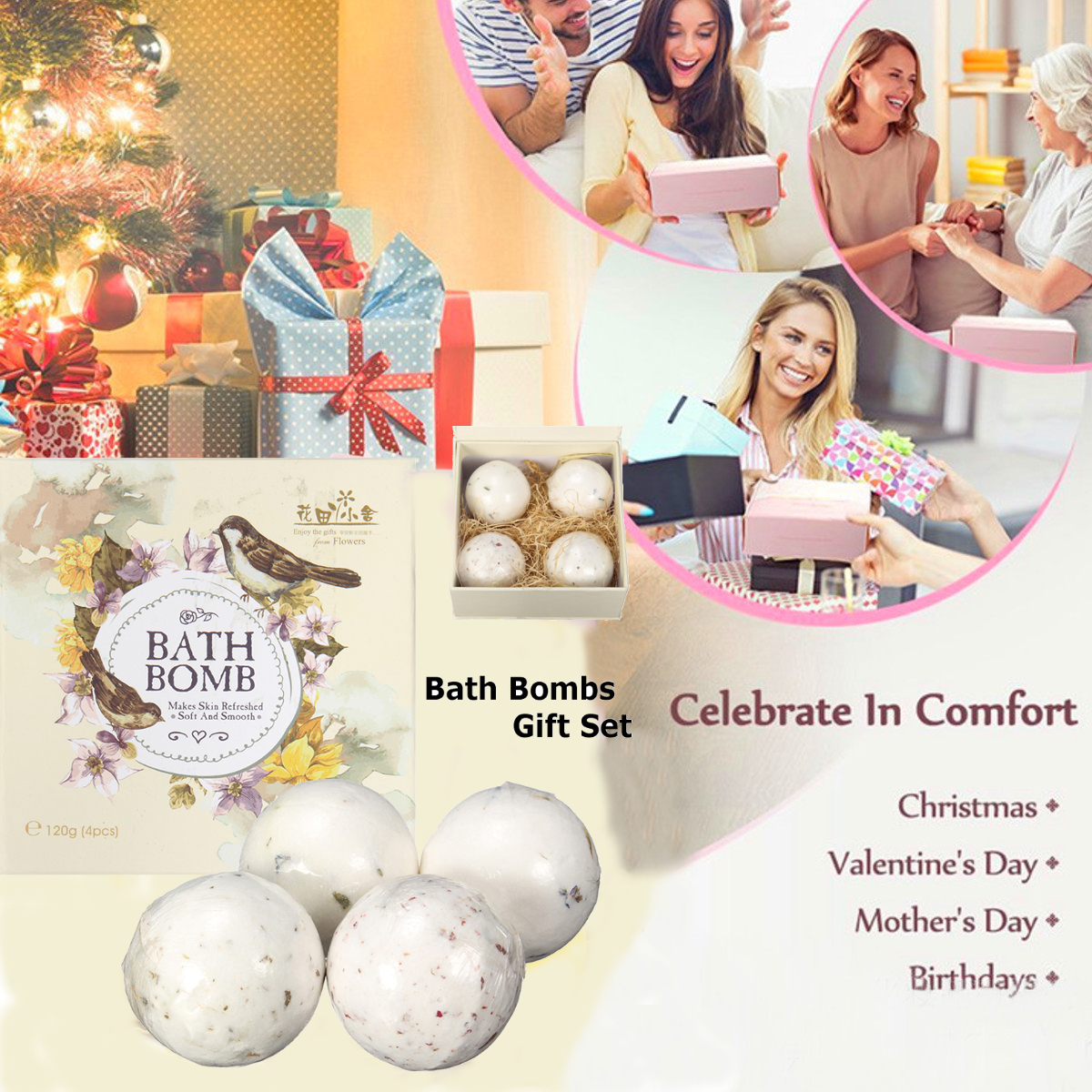 Bubble Bath Bombs Gift Set for Kids