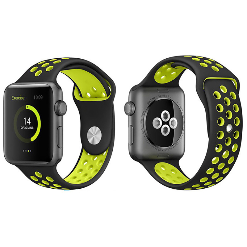 

KALOAD 38/42mm Width Silicone iWatch Replacement Strap Band Breathable Belt For Apple Watch 1/2