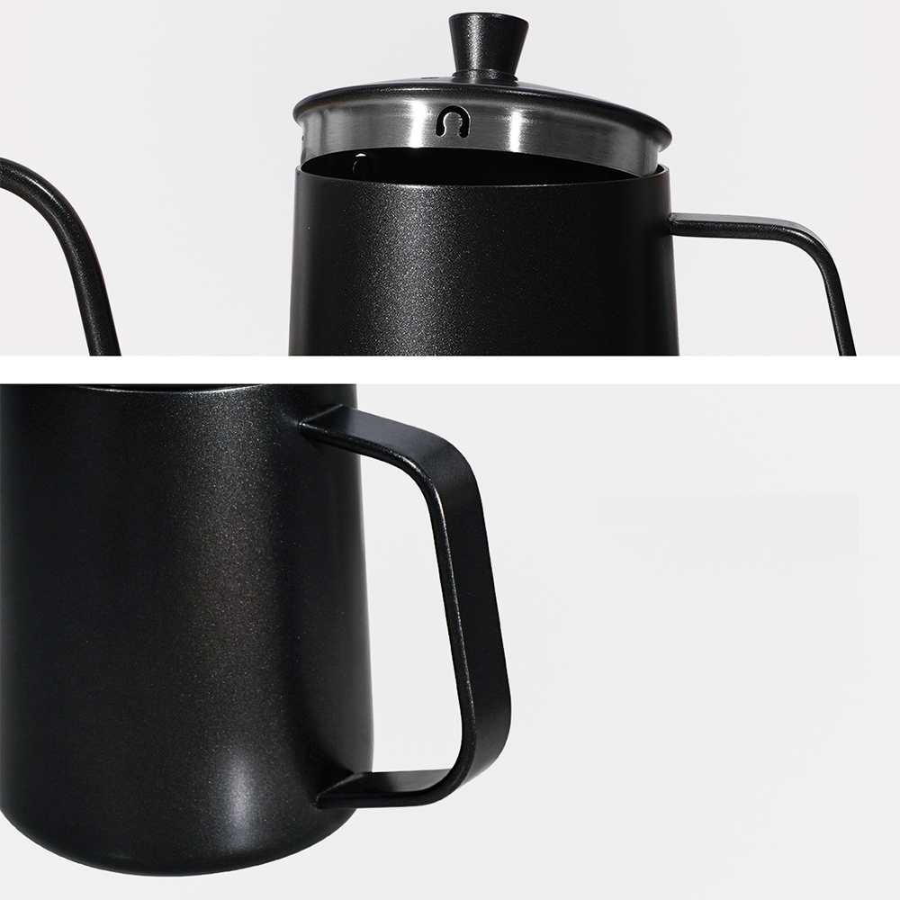 Stainless Steel Hand Brewed Coffee Gooseneck Pot 350ml / 600ml Coating Drip Pot