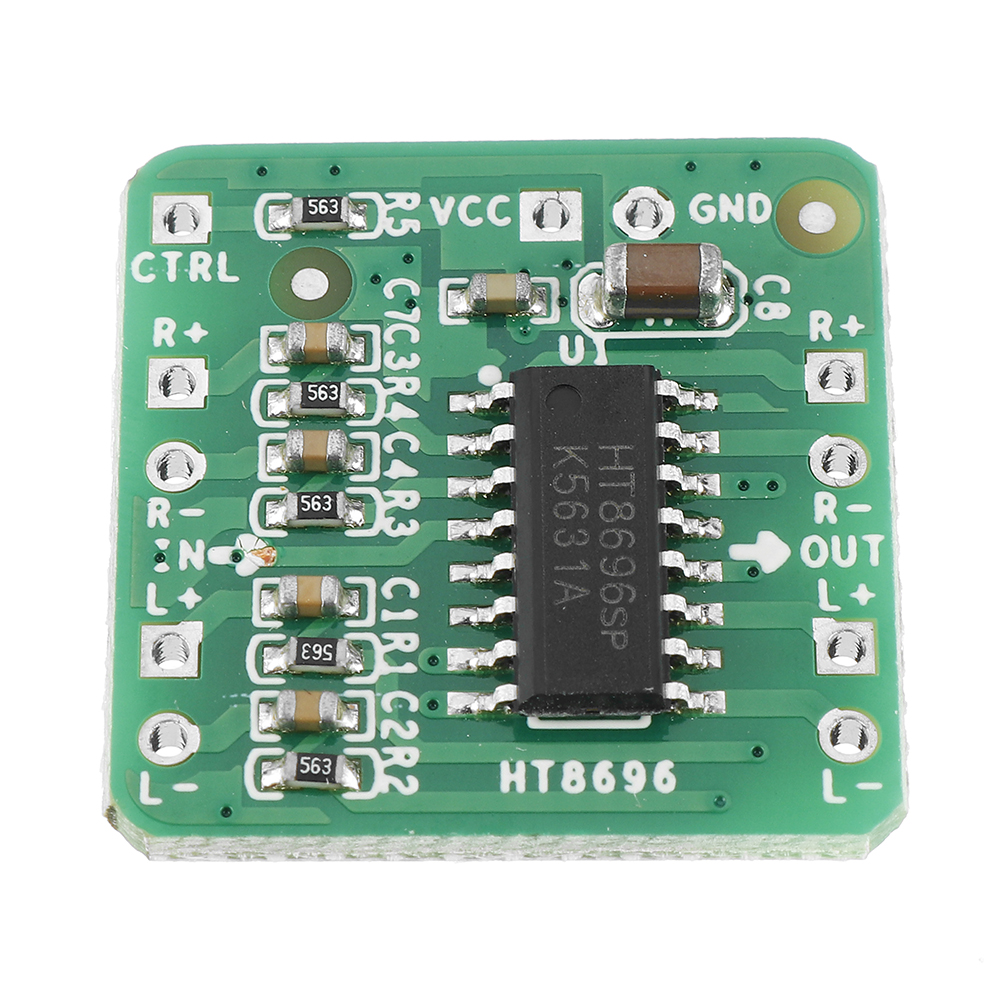 Placa amplificadora diferencial HT8696 2x10W digital classe D entrada de amplificador de potência de áudio 3,6 ~ 8,5V