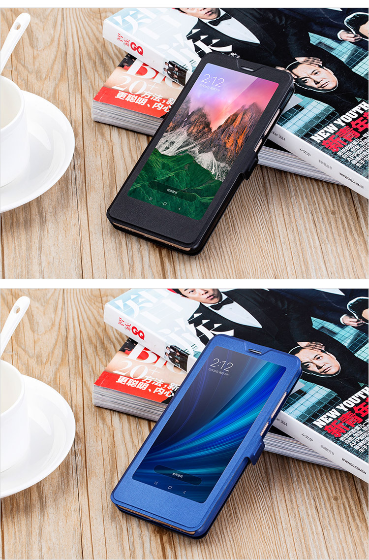 Bakeey Flip Full Smart Window Magnetic PU Leather Protective Case For Xiaomi Redmi Note 5
