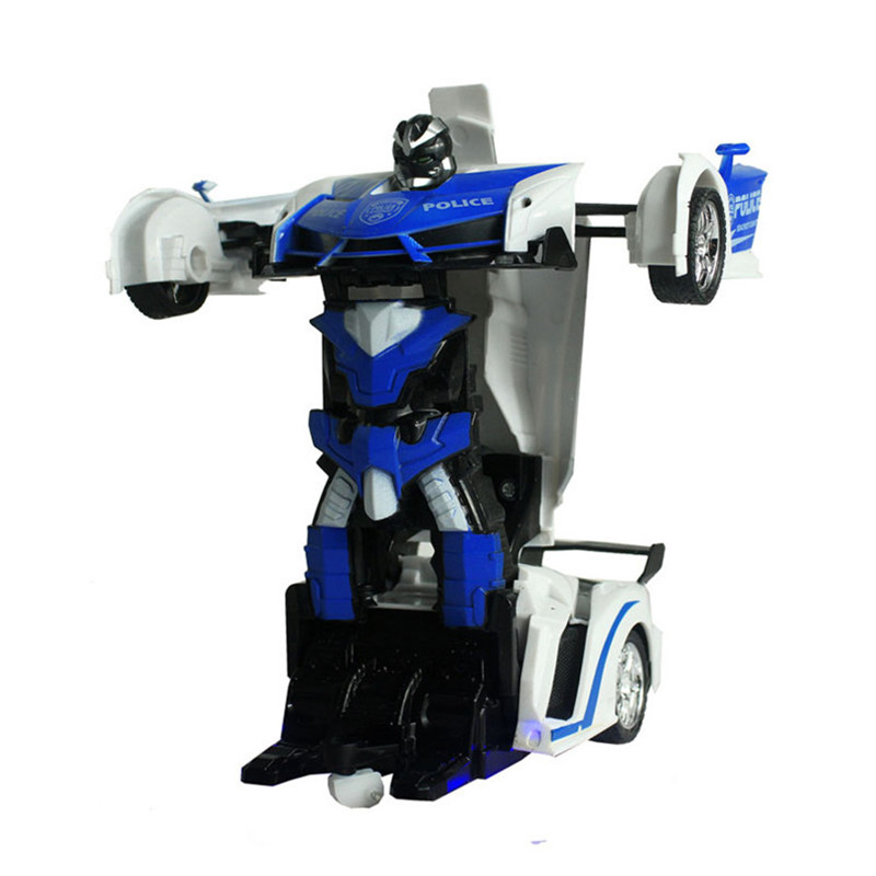 2 In 1 Rc Car Sports Wireless Transformation Robot Models Deformation Fighting Toys - Photo: 5