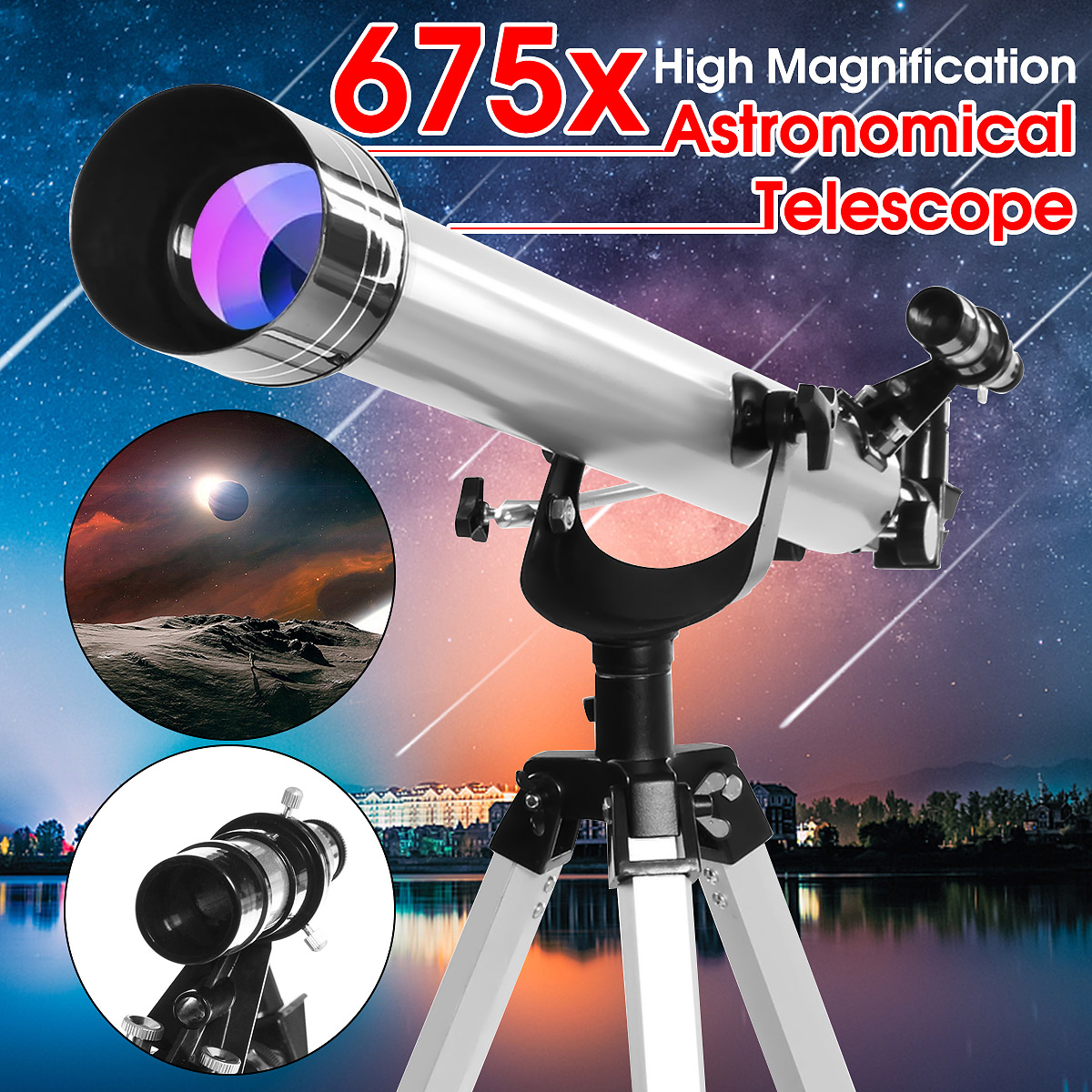 675x High Magnification Astronomical Refractive Zooming Telescope for Space  Celestial Observation | Alexnld.com