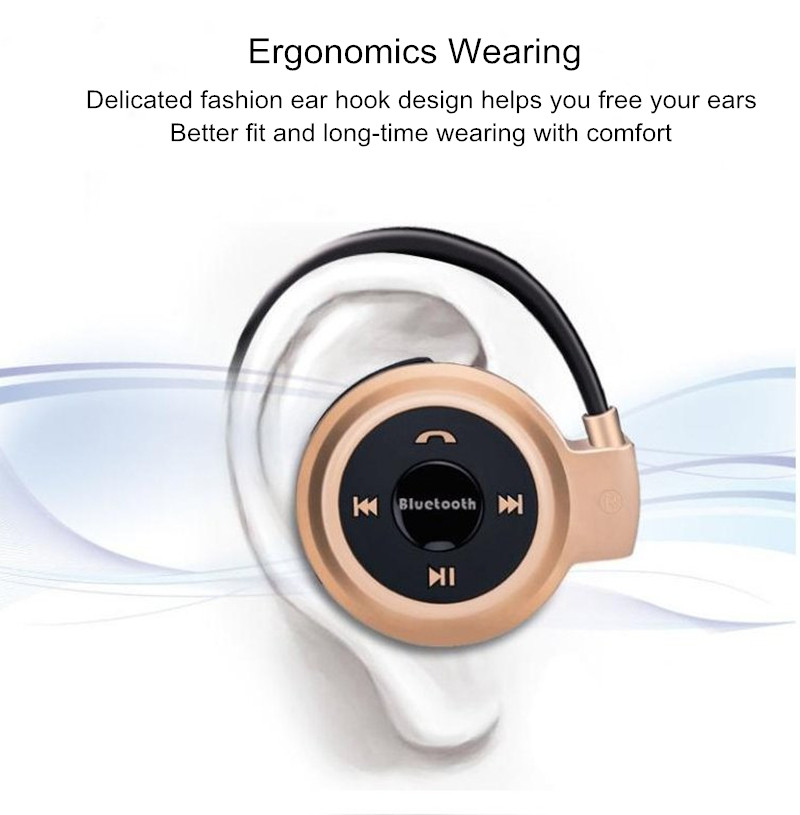 Bakeey™ 503 Sport Running Sweat-proof TF Card Ear Hook Bluetooth Headphone Headset with Mic for Phone 16