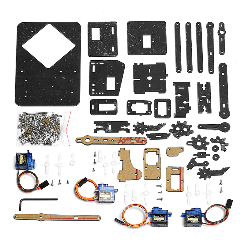 4DOF Assembling Acrylic Mechine Robot Arm with SG90 Plastic Gear Servo For Robot DIY 16