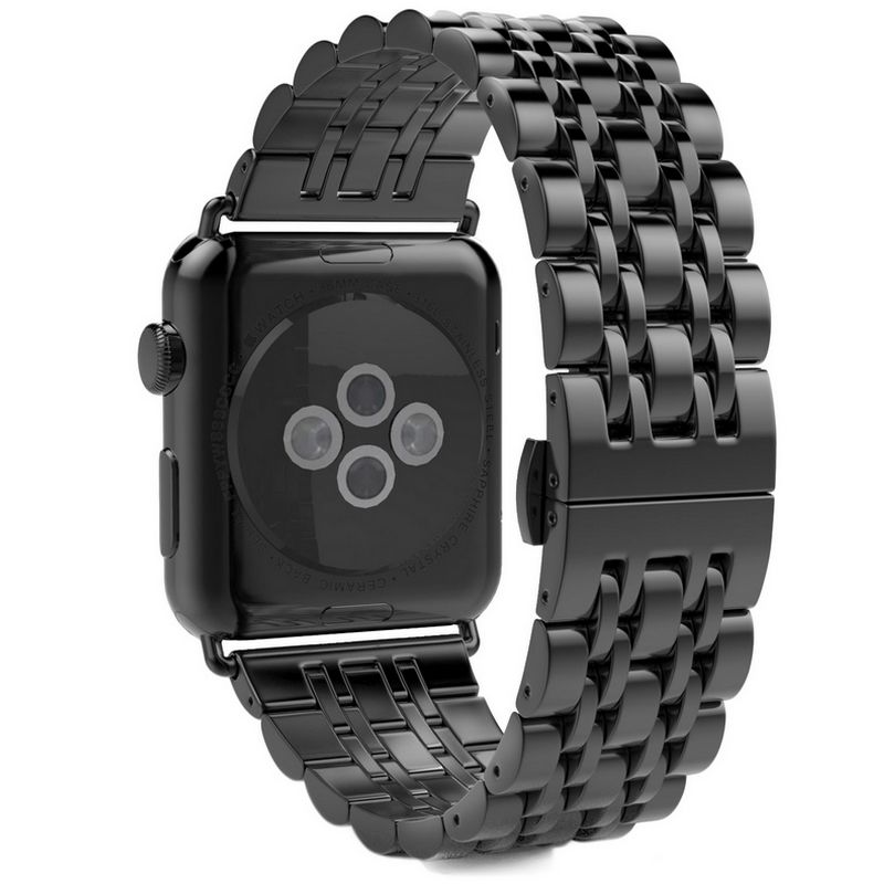 

Black Stainless Steel Band Strap With Butterfly Clasp for 42mm Apple Watch Series 1