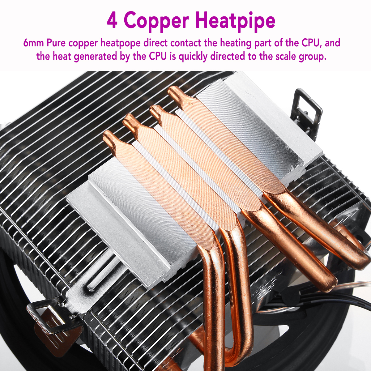 DC 12V 4Pin Colorful Backlight 120mm CPU Cooling Fan PC Heatsink for Intel/AMD For PC Computer Case 10