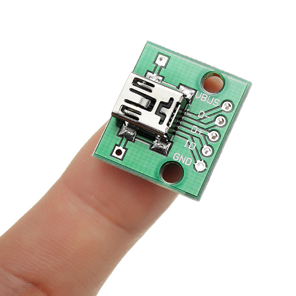 5pcs USB para DIP Cabeça fêmea Mini-5P Patch para placa de adaptador DIP 2.54mm
