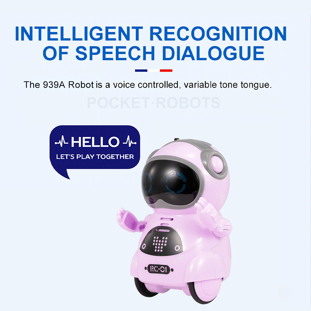 JIABAILE 939A Pocket Robot Intelligent Robot Speech Recognition Variable Tone Learning Tongue Multi functional Children's Toy