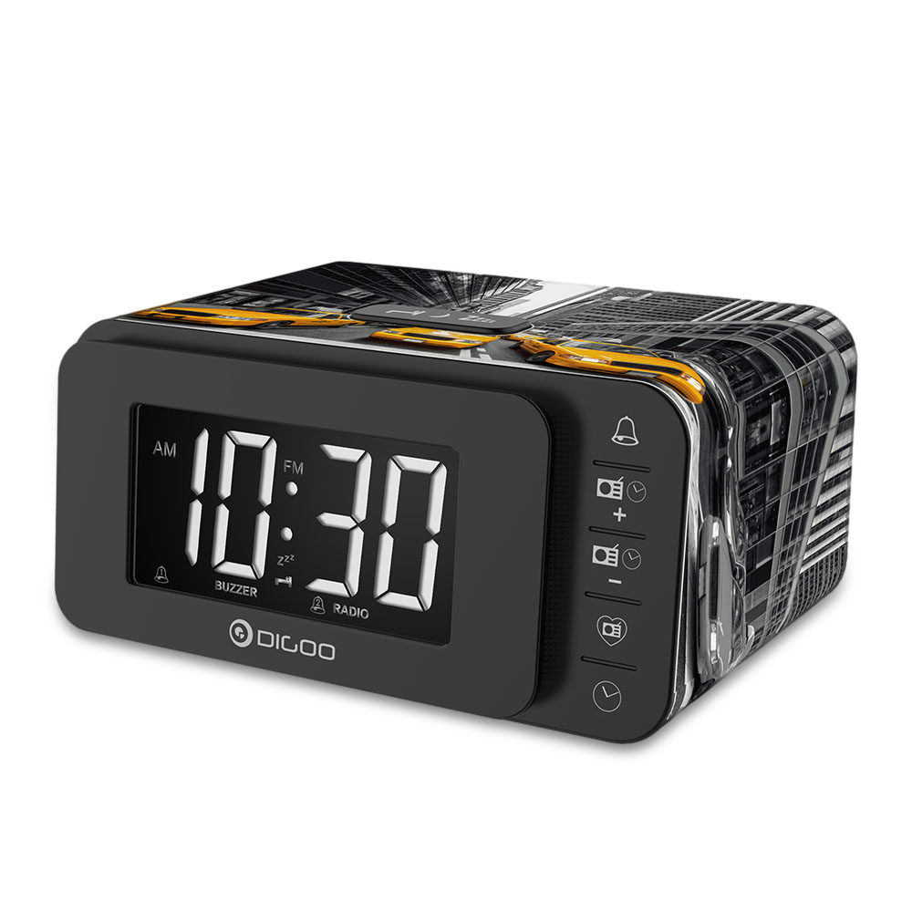 

Digoo DG-FR8888 Многофункциональный цифровой сенсорный будильник Botton Digital Часы с FM Радио Функция памяти динамиков Двойные ежедневн