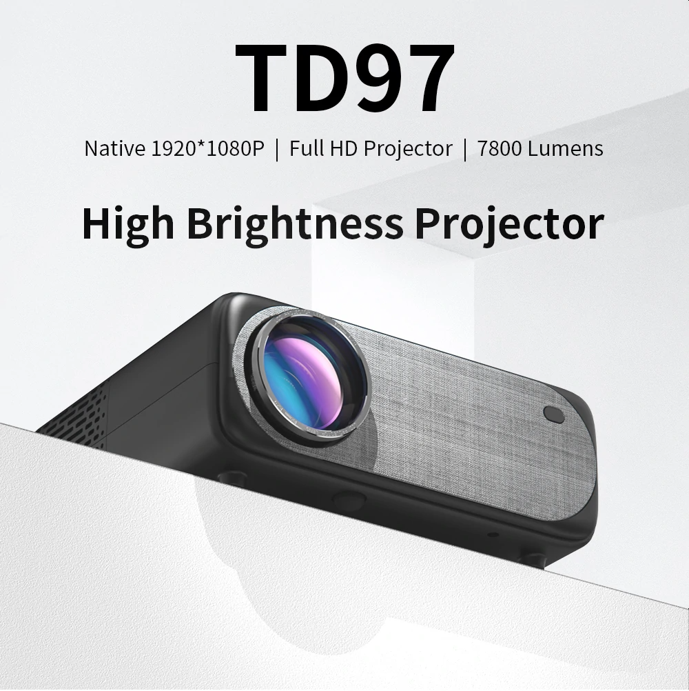 [5G WIFI] ThundeaL TD97 Full HD Projector Wireless Cast Screen 7800 Lumens 4-Point 6D Keystone Correction Image Zoom 5.7