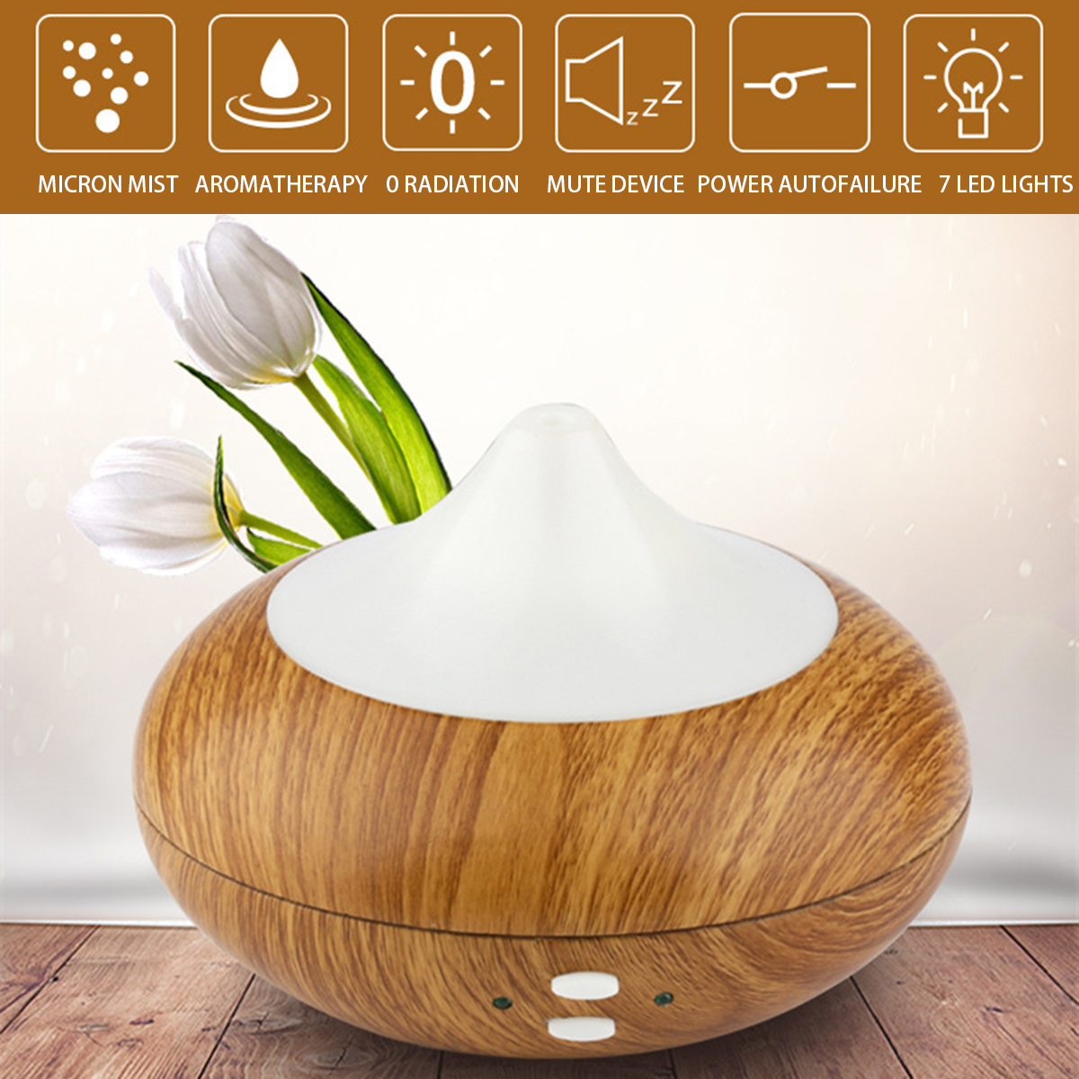 7 Colour LED Oil Ultrasonic Aroma Aromatherapy Diffuser Air Humidifier Purifier 16