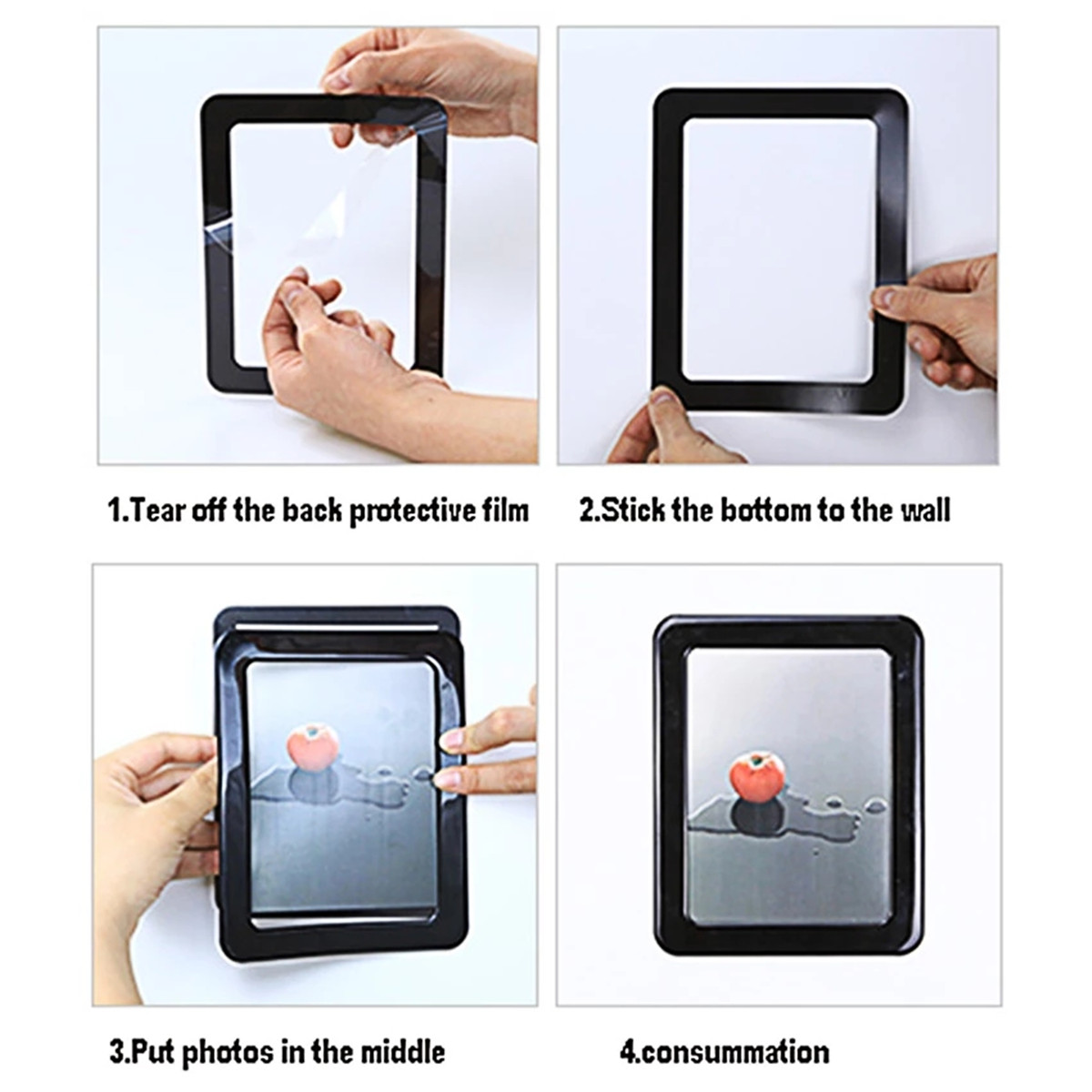 DIY Colorful Magnetic Photo Picture Frames Fridge Refrigerator Magnet Photo Frame For Wall Living Room Decoration