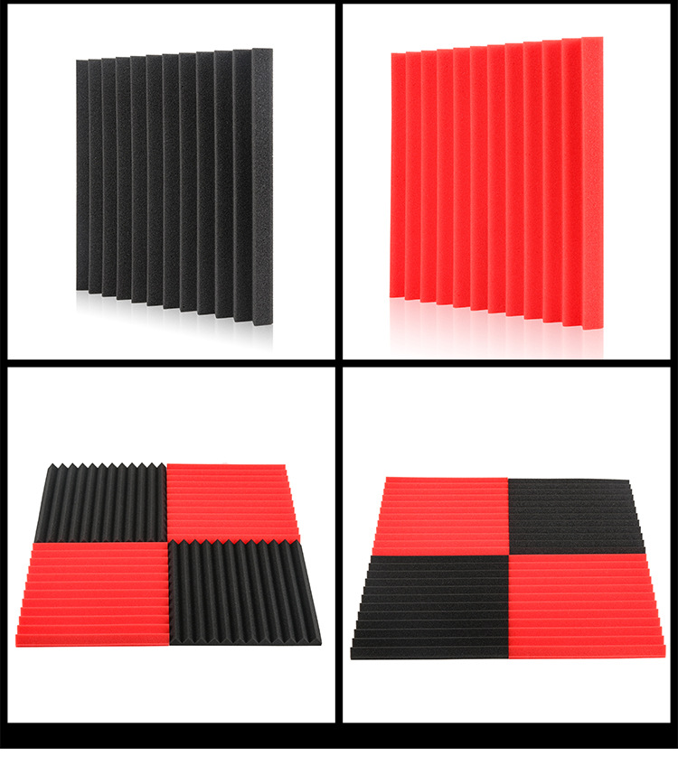 Bakeey 12 Pcs Soundproof Foam Panels Noise Reduction Flame Retardant Acoustic Panels Tiles 30*30*2.5CM for Studio & KTV Sound Insulation