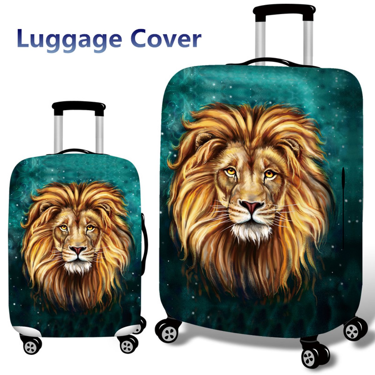 18-32inch Polyester Luggage Bag Cover Lion Travel Elastic Suitcase Cover Dust Proof Protective 5