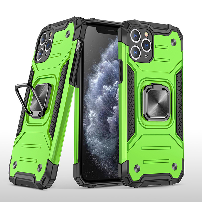 Bakeey for iPhone 12 Pro Max / 12 Pro / 12 / 12 Mini Case Armor Bumpers Shockproof Magnetic with 360 Rotation Finger Ring Holder Stand PC Protective Case
