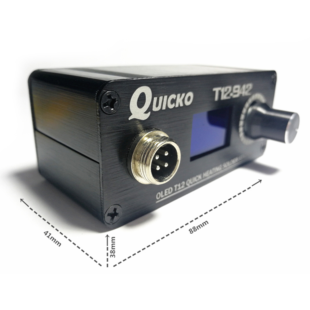 Quicko T12-942 MINI OLED Digital Soldering Station T12-907 Handle with T12-K Iron Tips Welding Tool 101