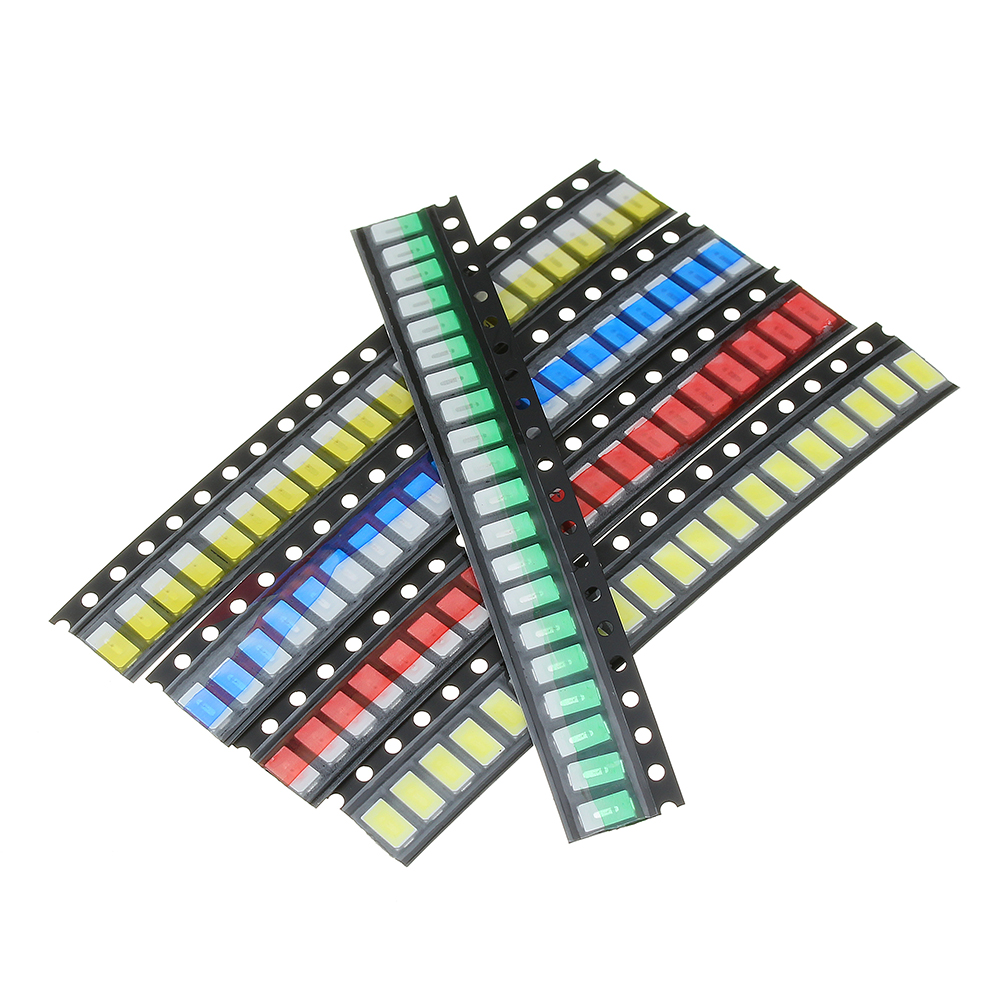 100Pcs 5 Colors 20 Each 5730 LED Diode Assortment SMD LED Diode Kit Green/RED/White/Blue/Yellow 94
