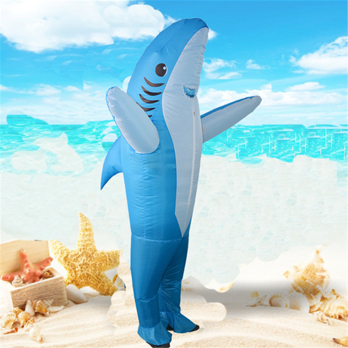 Inflatable Costumes Shark Adult Halloween Fancy Dress Funny Scary Dress Costume 14