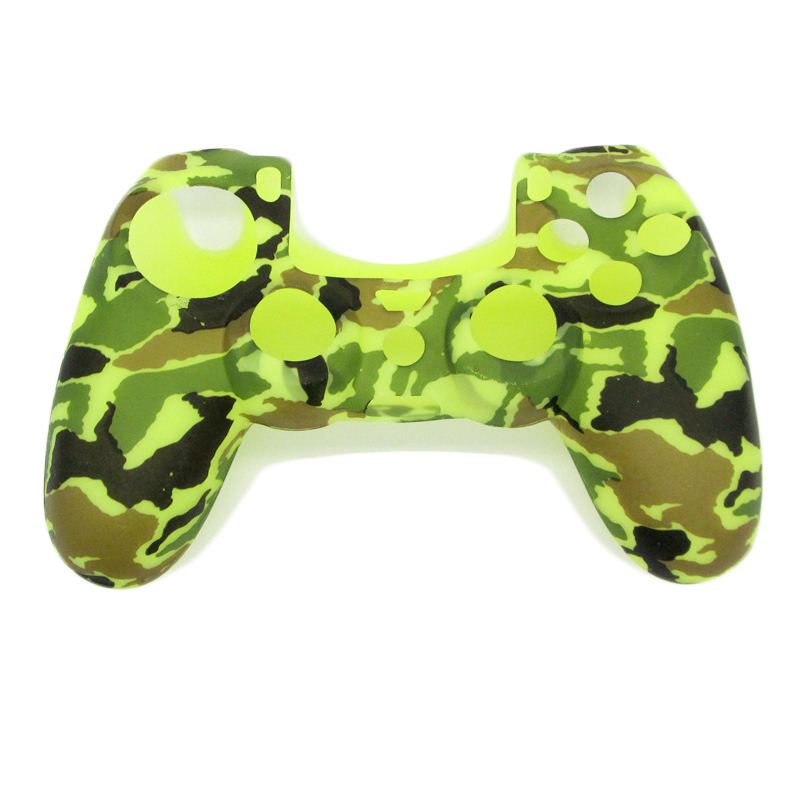 Camouflage Army Soft Silicone Gel Skin Protective Cover Case for PlayStation 4 PS4 Game Controller 50