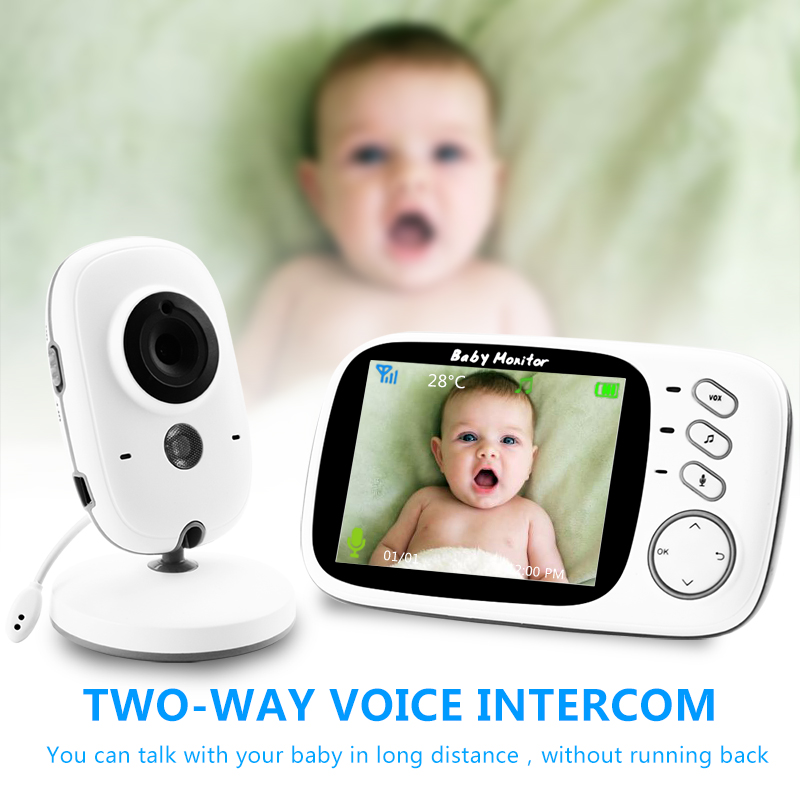 INQMEGA VB603 Wireless Video Baby Monitor 3.2 inch Baby Nanny Security Camera Night Vision Temperature Sleeping Monitor - EU Plug