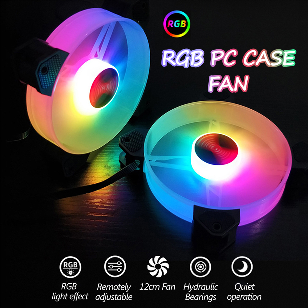 Fan Cooler PC Computer RGB Adjust LED Fan Cooler 12V 6Pin 120mm Cooling Fan Heatsink Silent Fan Gaming Case Cooler Fan With Controller