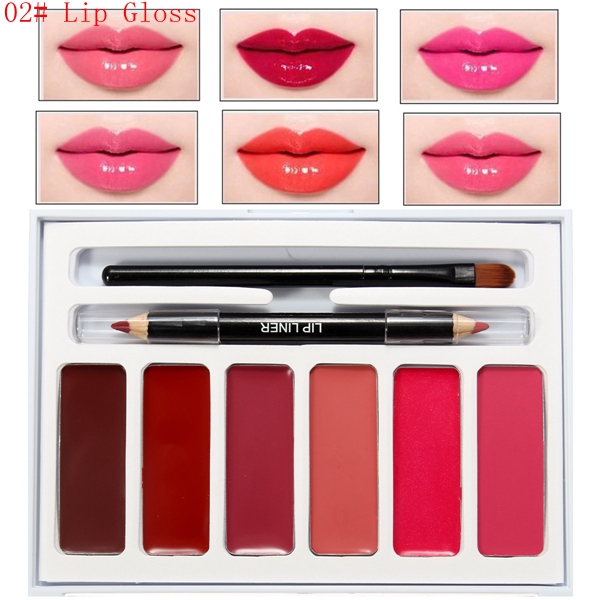 Makeup Palette 12 Colors Concealer Face Contour Cream 6 Colors Lipstick Lip Gloss Cosmetics Tool   